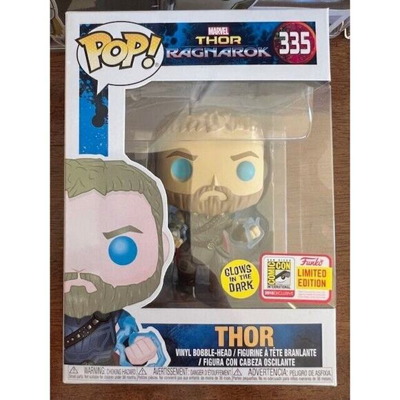 Funko Pop! Marvel Thor Ragnarok Thor #335 GITD 2018 SDCC Sticker w/ Protector - Picture 2 of 7